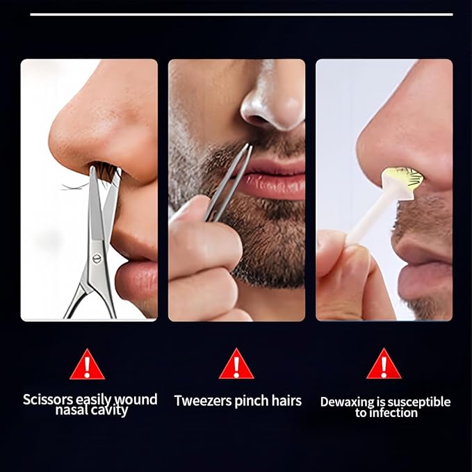 Ear and Nose Hair Trimmer for Men Women with Detachable Head, Professional Painless USB Rechargeable Nose Hair Trimmer, Powerful Motor and Washable Blades, Lightweight Black (Black Single-Piece)