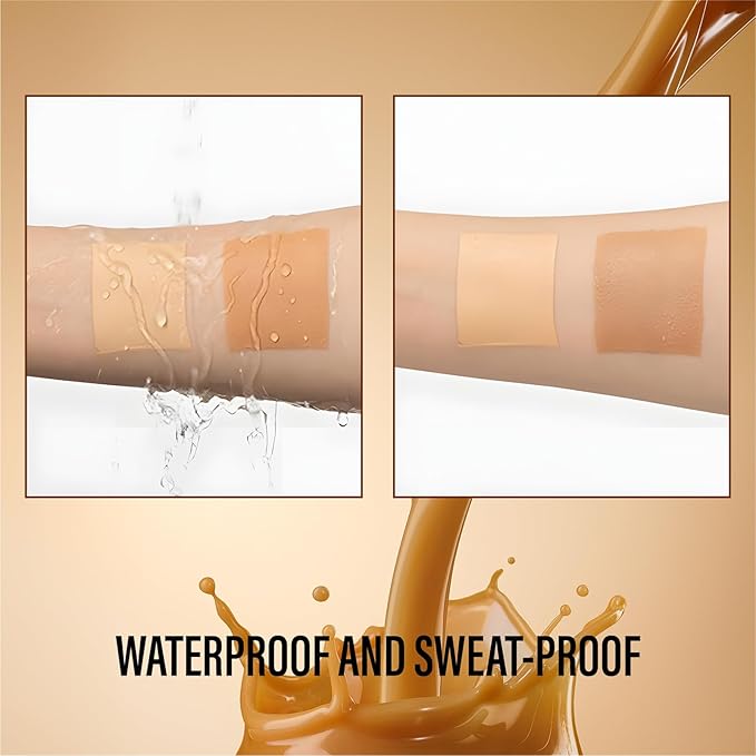 Leg Makeup Waterproof No Transfer, Leg Vein Cover up Makeup for Varicose Veins Waterproof Black Skin, Body Scar Cover up (Medium Golw)