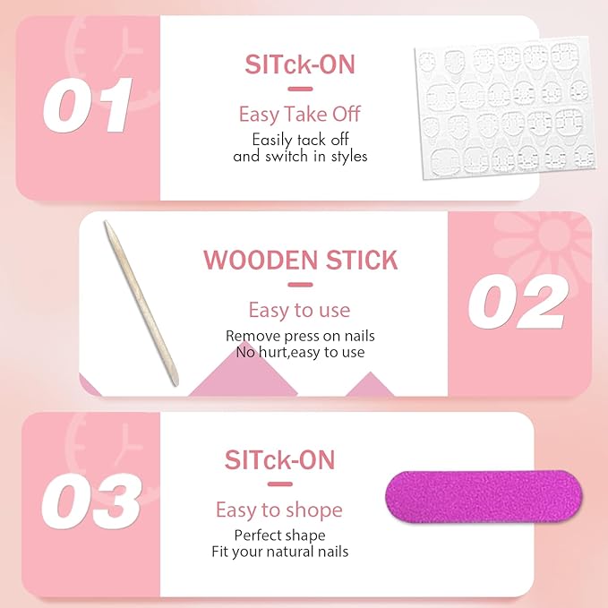 Royal Blue French Tip Press ons, Press on Nails Medium Almond Glue on Nails Short Acrylic Glue on Nail Gel Fake Nail False for Women Fall Winter, in 32 Pcs 16 Sizes