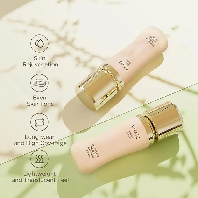 Cover Hydration Liquid Foundation Concealer, 45ML Moisture Liquid Flawless Makeup Cosmetic, Suitable for Most Bright/Neutral/Dark Skin