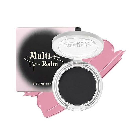 Black Cream Blush, Color Changing Blush For Cheeks & Lips Balm Tint Black Clear Color Change pH Magic Waterproof Gel Cheek Blendable Multi-Use Balm