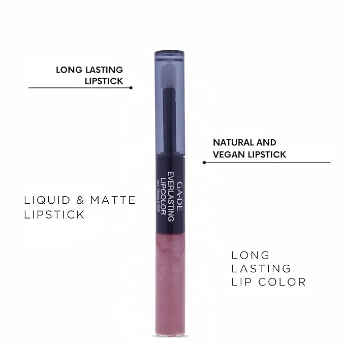 GA-DE Everlasting Lip Color, 28 - Full Coverage, Non-Oily, Moisturizing, Long Lasting Lipstick - Dries Quickly into Ultra-Thin Film - 0.28 oz