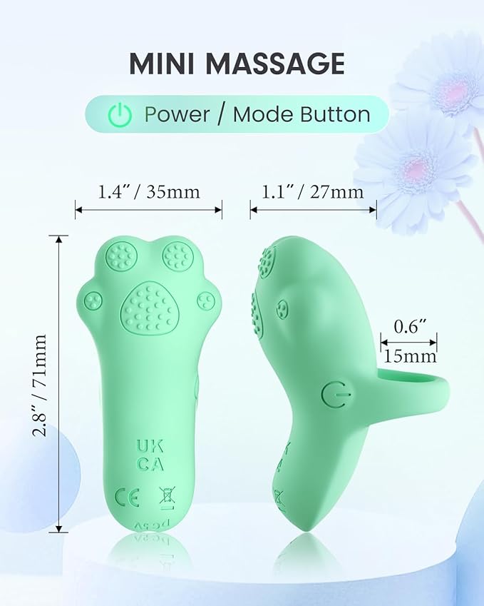 Portable Mini Facial Massage Ball, Waterproof Rechargeable Powerful Multifunctional Eye Face Finger Massager (Green)