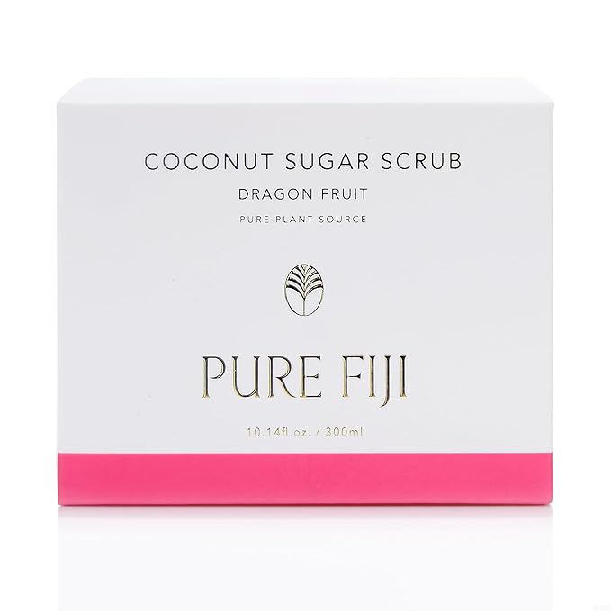 Pure Fiji Coconut Sugar Body Scrub, Dragon Fruit (10.14 Oz /300ml)