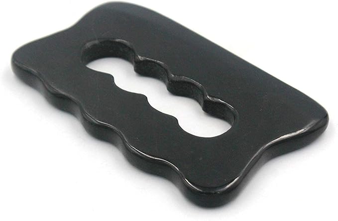Gua Sha Massage Tool, Bian Stone Gua Sha Tool Gua Sha Stone for Soft Tissue Scraping, Used for Back, Legs, Arms, Neck,Shoulder(Black)