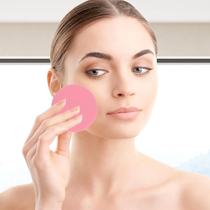120 Pcs Pink Compress Face Sponges - Compact Facial Sponge Set for Cleansing, Makeup Removal, Exfoliation