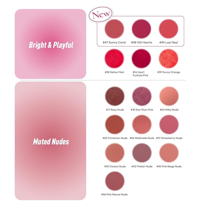 Peripera Ink The Velvet Lip Tint - High Pigment Color, Longwear, Weightless, Not Animal Tested, Gluten-Free, Paraben-Free (047 Sunny Coral)