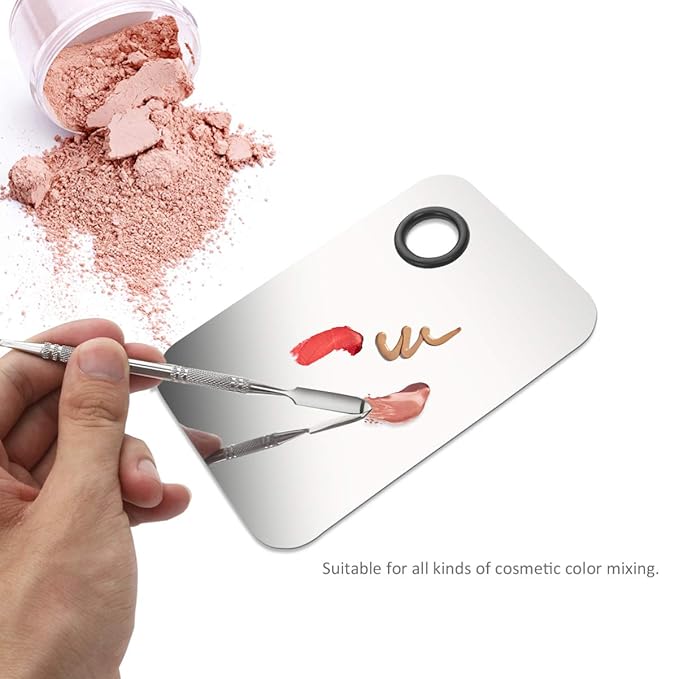 Makeup Palette, Stainless Steel Cosmetic Makeup Palette Professional