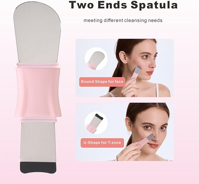 Silicone Face Scrubber Mask Applicator for Nourishing, Pore Deep Cleaning, Blackhead Remover & Exfoliator -No-Slip Long Handle, Gentle Face Massage,Daily Skin Care Tool for Women & Men (Pink)