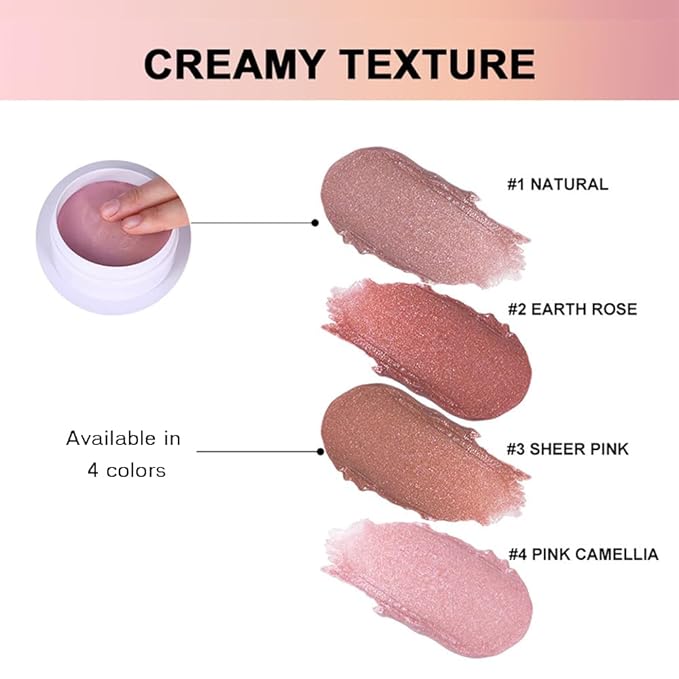 Multi Glow Balm - Hydrating, Lightweight, and Blendable Creamy Blush for Cheeks, Lips, and Eyes, Radiant Skin Finish (#4 Pink Camellia, 1Pc)