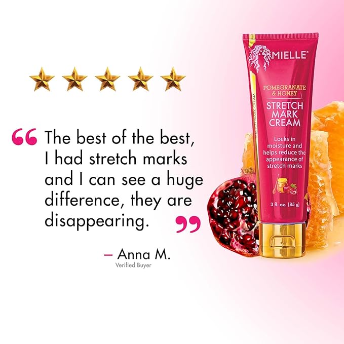 Mielle Organics Pomegranate & Honey Stretch Mark Cream, 3 Ounces
