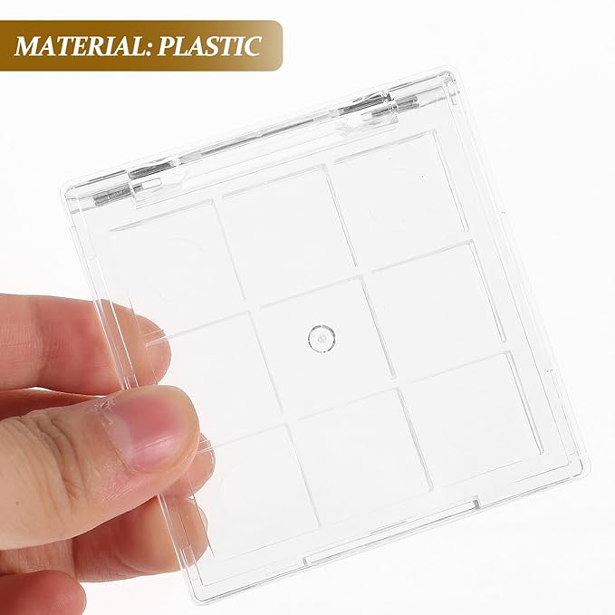 Healifty 2pcs Empty Lipstick Palette 9 Grids Diy Eyeshadow Powder Blush Lipstick Palette Empty Highlighters Container for Women