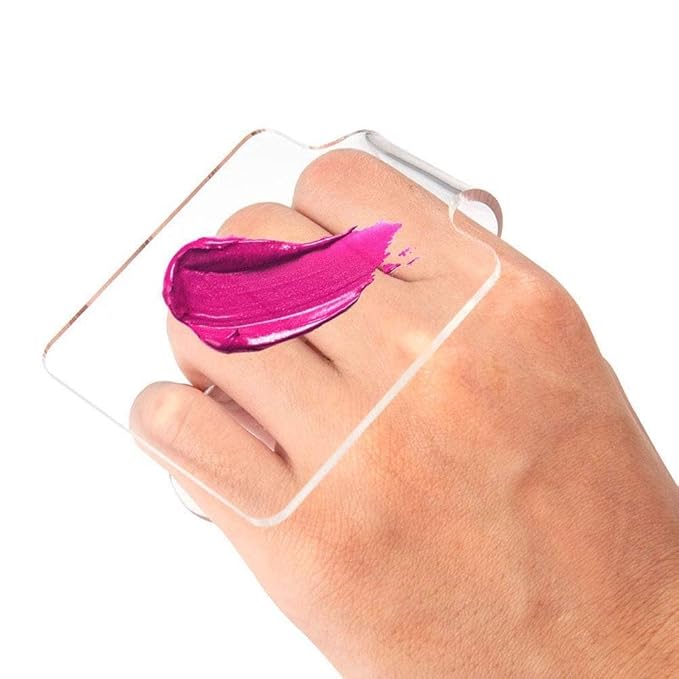Handheld Makeup Mixing Palette, Transparent Hand Tray