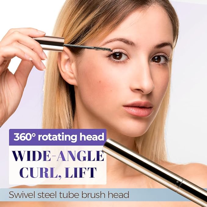 Ultra-Fine Lengthening Waterproof Quick-Dry Mascara, Black Mascara for Fine Short Lash Older Women Mulit-layered Lashes,Ultimate Length Volumizing Lower Bottom Lashes Mascaras (Black) (Brown)