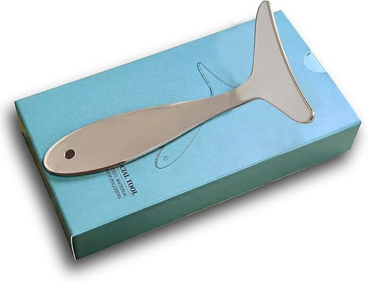 BYYDDIY Stainless Steel Manual Facial Sculptor Tool & Neck Massager Tool for Neck Skin Lifting & Firming & Wrinkle & Dark Circle Reducer,Gua Sha Massage Tool for Skin Care (Y)