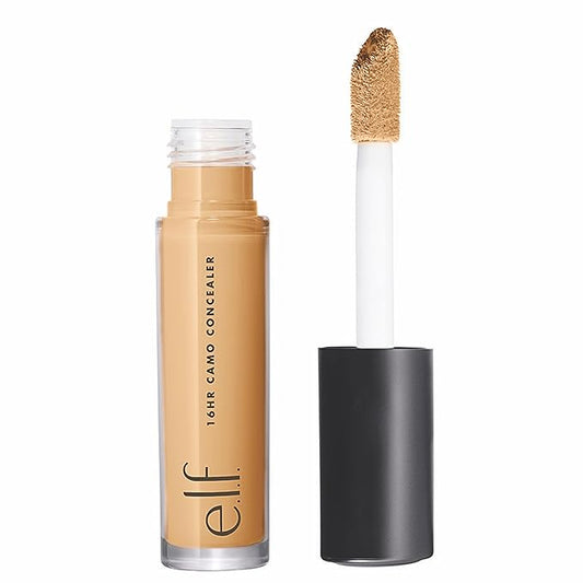 e.l.f. 16HR Camo Concealer, Full Coverage, Highly Pigmented Concealer With A Matte Finish, Crease-proof, Vegan & Cruelty-Free, Medium Peach, 0.203 Fl Oz