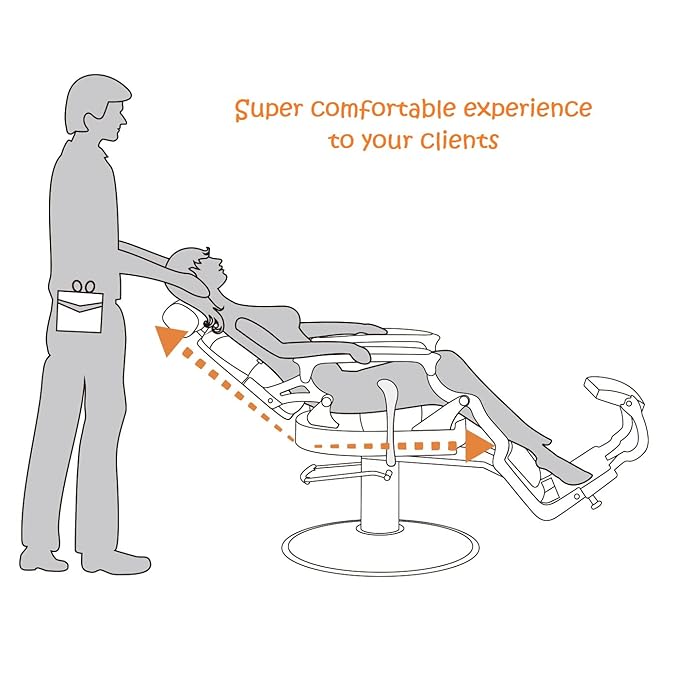 Barber Chair Hair Salon Chair,Heavy Duty 700 LBS, for Hair Stylist Barber Beauty Tattoo Massage(Black Round)