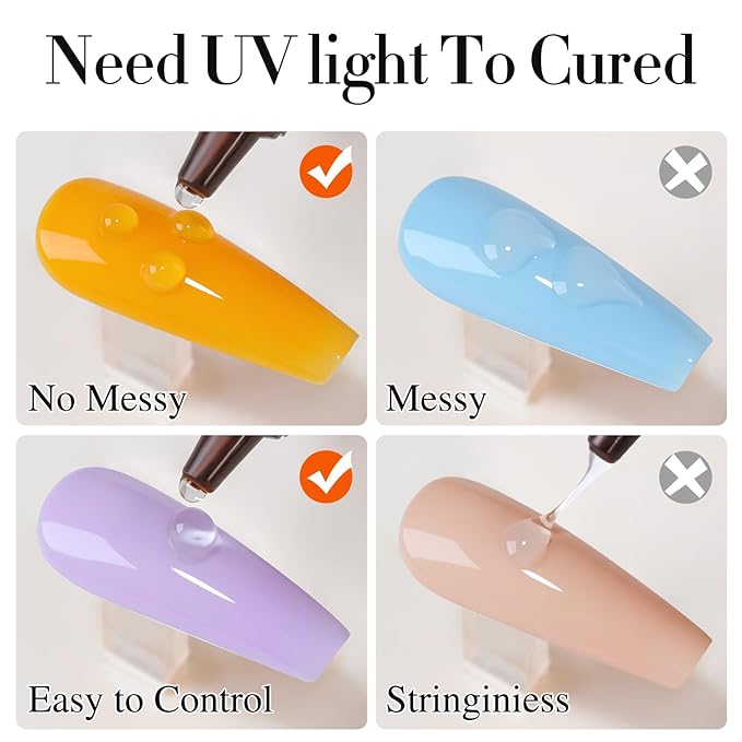 Double Rhythm 0.5 Oz 3D Nail Gel Nail Art Sculpting Gel No Wipe Gel Polish for Nail Designs DIY Nail Art for Drawing, Molding, Sculpture and Decoration (3D Sculpting Gel Clear)