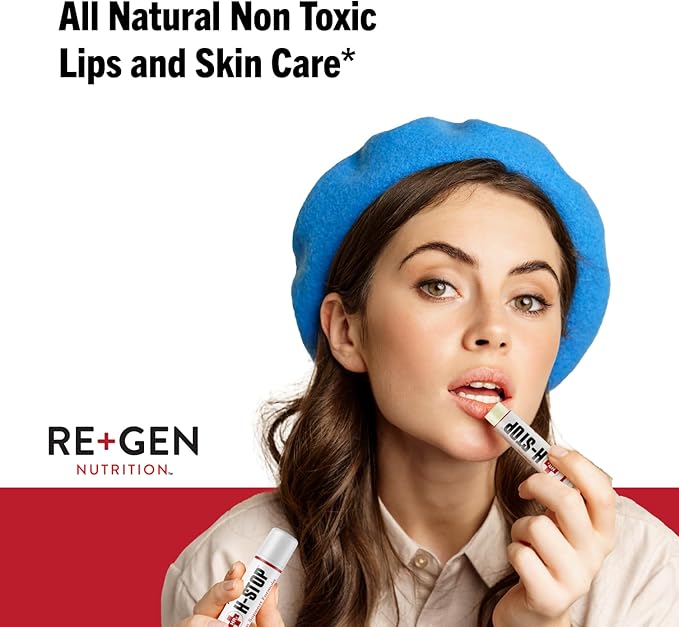 H Stop Lip Balm with Shea Butter, Peppermint Oil, Tea Tree, Lemon Balm, Zinc, Coconut and More for Clear and Healthy Skin Care, Discreet Blister Support Moisturizer, 0.5 oz