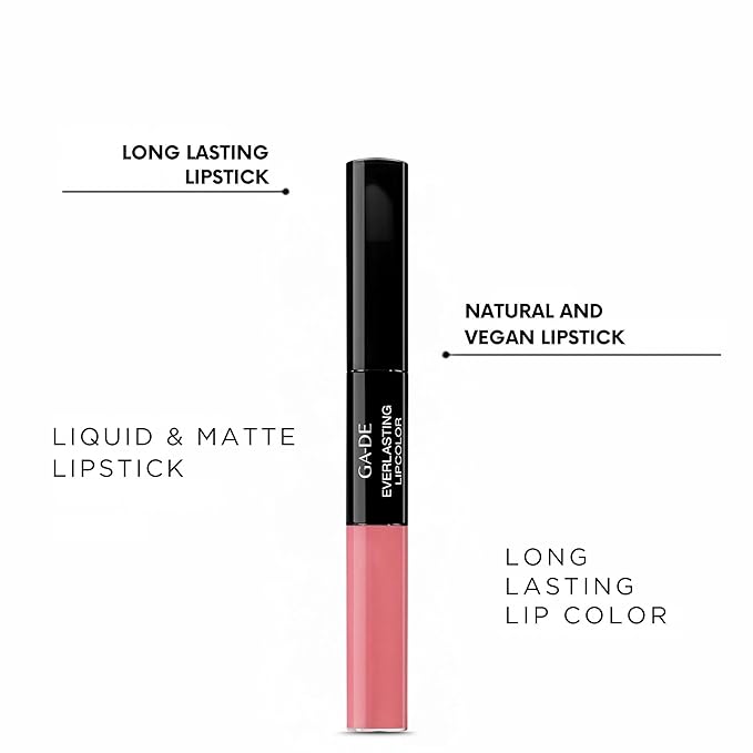GA-DE Everlasting Lip Color, 27 - Full Coverage, Non-Oily, Moisturizing, Long Lasting Lipstick - Dries Quickly into Ultra-Thin Film - 0.28 oz