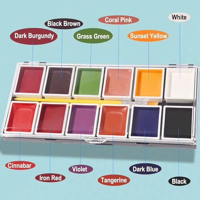 12 Colors Alcohol Activated Makeup Palette Set