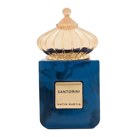 Matin Martin Santorini for Unisex - Arabian Perfume for Women & Men - Long Lasting Spicy Woody Fragrance with Citrus, Floral, Musk, Fresh, Moss Notes - Arabic Cologne - Travel Size - 3.4 oz EDP Spray