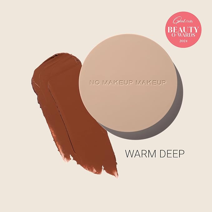 Foundation by No Makeup Makeup | Conceal & Correct with Long-Lasting, Buildable Formula & Lightweight Soft Finish | Cruelty-Free, Vegan, Fragrance-Free | Warm Deep