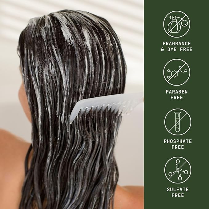 Natural Shampoo for Hair Care, Sulfate Free Shampoo with Castor Oil, Honeysuckle, Glycerin, Aloe Vera & Mild Thickening Agent, Dry to Color Treated to All Hair, 13.5 fl oz