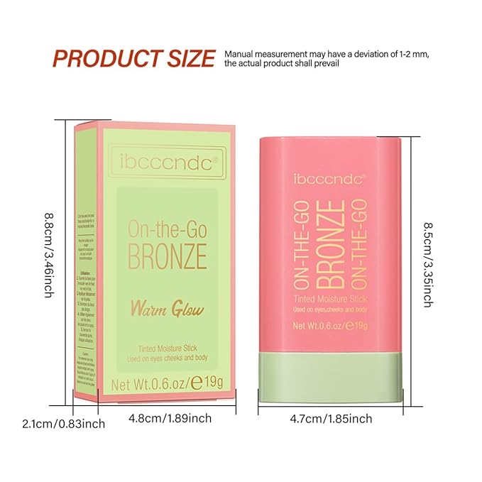 Cream Contour Stick,Versatile Bronzer Facial Contouring Stick,Long Lasting Rich Glow