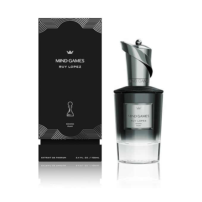 MIND GAMES Ruy Lopez - Luxury Perfume with Notes of Black Tea, Rose, Patchouli & Leather - Elegant Extrait de Parfum for Women & Men - Woody & Green Perfume - 100 mL/3.4 oz