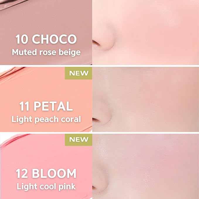 BBIA Ready To Wear Downy Cheek Cream Blush - Creamy Blendable & Buildable Blush Dewy Texture & Matte Finish High Pigment Longlasting Lightweight Natural Face Makeup (10 DOWNY CHOCO)