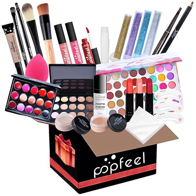 Makeup Sets For Women Brush Sets(Eyeshadow,Primer,Concealer,lipstick,lipgloss,Eyeliner,Eyebrow,Makeup