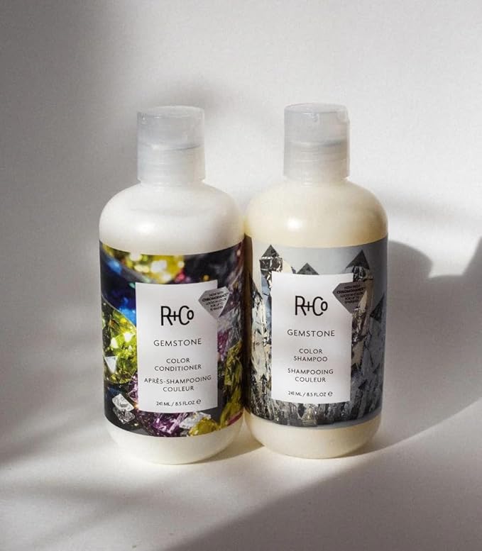 R+Co Gemstone Color Shampoo & Conditioner Set + Deluxe Sample (0.5oz) | Protects Color, Repairs & Nourishes | Vegan + Cruelty-Free | 8.5oz (Pack of 2)