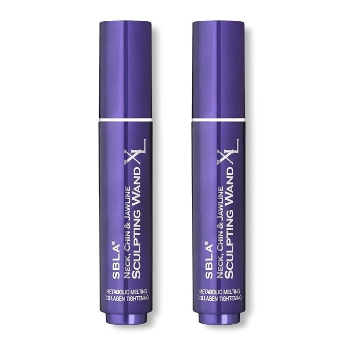 SBLA Neck, Chin & Jawline Sculpting Wand XL – Melts Neck Fat Under The Chin & Along Jowls, Lifts & Sculpts The Entire Area & Reduces Lines, Boosts Collagen Production - 2 Pack