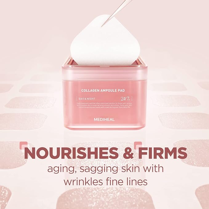 MEDIHEAL Daily Collagen Ampoule Toner Pads (1+1)