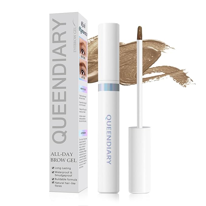 QueenDiary Eyebrow Stain Long Lasting Eyebrow Makeup Smudge-proof Eyebrow Gel Waterproof Transfer-proof Vegan Cruelty-free Eyebrow Gel (Blonde)