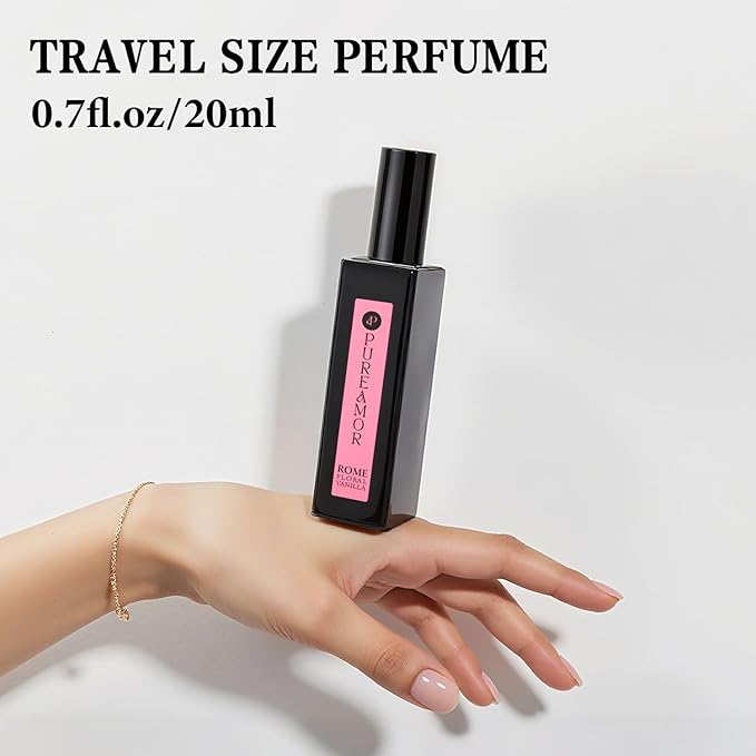 ROMAN Blossom Vanilla Perfume for Women, Cozy Floral Jasmine & Sweet Vanilla Fragrance, Long Lasting Extrait de Parfum, Advanced Fragrance Travel Size 0.7 oz/20ml Perfume Spray