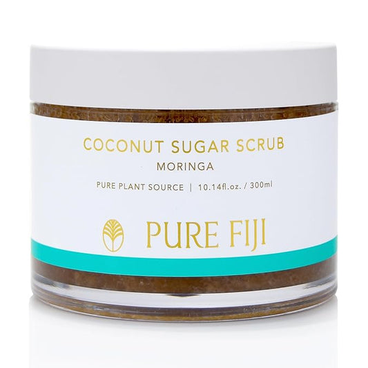 Pure Fiji Coconut Sugar Body Scrub, Moringa (10.14 Oz /300ml)