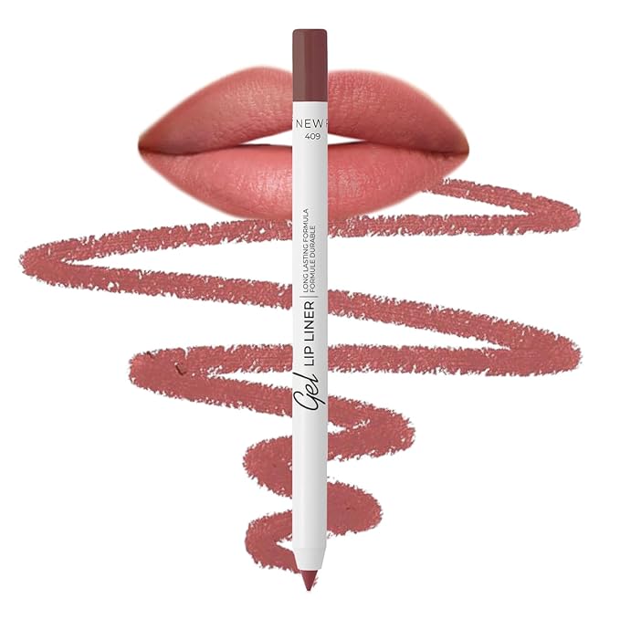Lamel Matte Gel Lip Liner Pencil | Weightless & CreamyTexture - Sharpenable - Longwear & Waterproof - High Pigmented & Flawless Finish - Cruelty-free & Paraben-Free,- 409, 1,7g/0.05oz