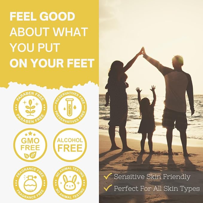 Yellow Bird Foot Cream - 2 Pack (Travel Size) Natural Dry Feet Repair Balm for Cracked Heels & Calloused Toes. Extra Moisturizing Salve with Tea Tree & Peppermint Oil