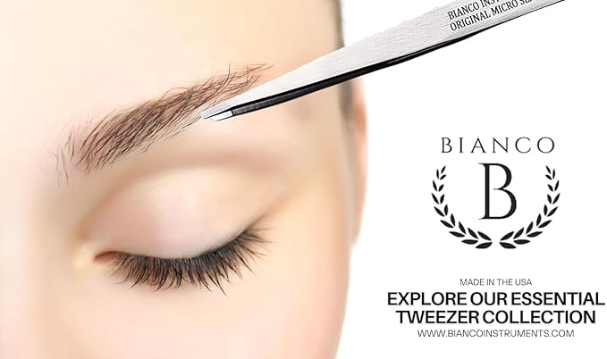 Bianco Instruments EL-199 Original Micro Slant Tweezer Stainless Steel Made in the USA