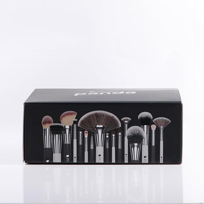 DUcare Professional Makeup Brushes Set 31Pcs Panda Series Makeup Brush Set Kabuki Foundation Blending Face Powder Blush Concealers Eye Shadows With Leather Case Organizer