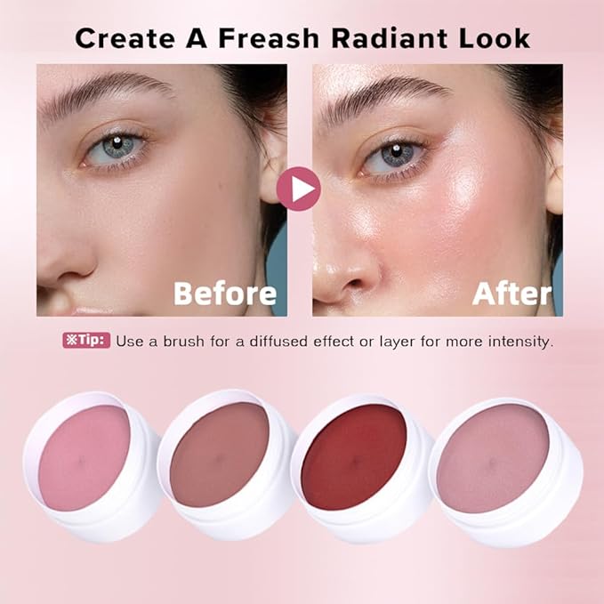 Multi Glow Balm - Hydrating, Lightweight, and Blendable Creamy Blush for Cheeks, Lips, and Eyes, Radiant Skin Finish (#1 Natural, 1Pc)