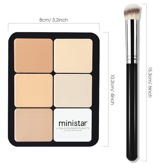 12 Colors Cream [Contour+Concealer] Makeup Palette for Cheeks - Multi-functional Makeup Palette with Brush, Natural Matte Long Wearing, Waterproof Blendable Face Makeup Palette (#03)