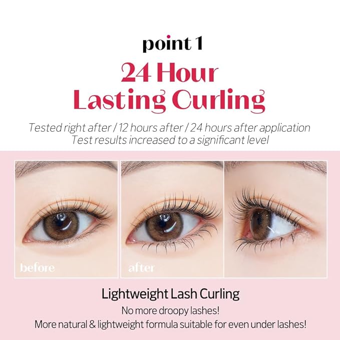 ETUDE Curl Fix Mascara Mini, Lash Mascara, Strong Curl Up, Long-Lasting, Waterproof, Lightweight, Korean Makeup, Beauty, Vegan Certified, Brown (0.14 Fl Oz)