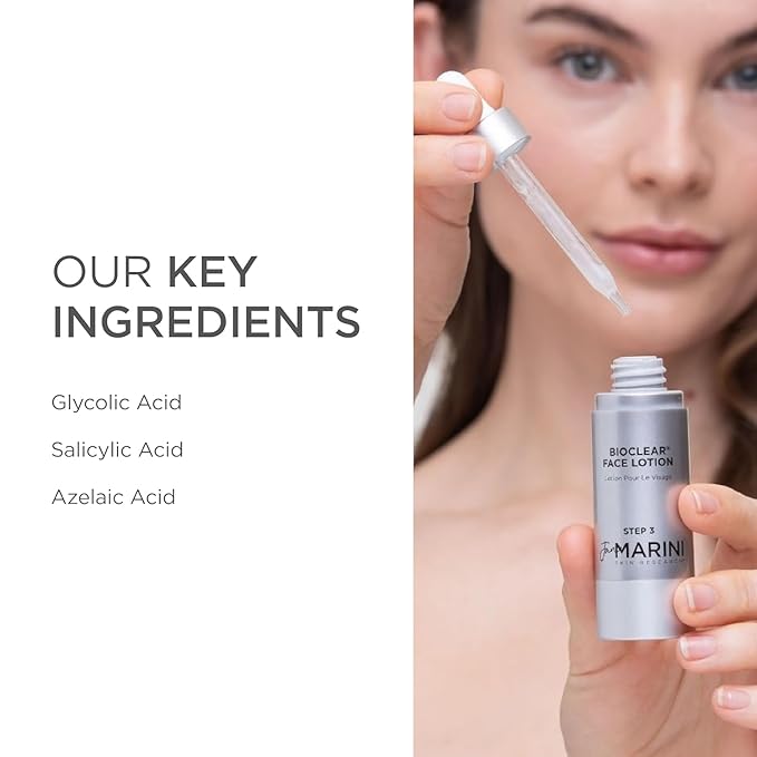 Jan Marini Skin Research Bioclear Face Lotion - Daily Face Moisturizer with Glycolic, Salicylic & Azelaic Acid - Dark Spot Support - Lotion for Oily & Normal/Combo Skin - 1 fl oz
