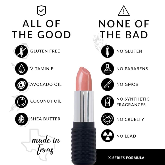 Red Apple Lipstick New York Full Body Lipstick for Women - Vegan Gluten Free Organic Lipstick - Creamy Lip Color, Nourishing Lip Makeup w Vitamin E - BROWN NUDE LIPSTICK SHADE