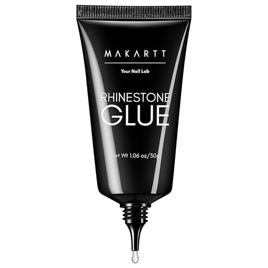 Makartt Nail Rhinestone Glue - 30ML Super Strong Adhesive Gel Nail Glue for Decorations Nail Charms 3D Gel Nail Art Gems Jewel Diamonds for Salon & DIY Manicure, UV/LED Cured Need Beauty Gifts