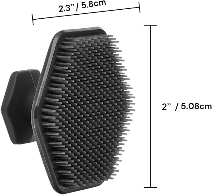 TOOLETRIES Men's Face Scrubber - Premium Silicone Facial Cleansing Brush, Gentle Exfoliator Pad & Soft-Touch Massager - Removes Dead & Dry Skin - Long Lasting Shower Accessories - Charcoal