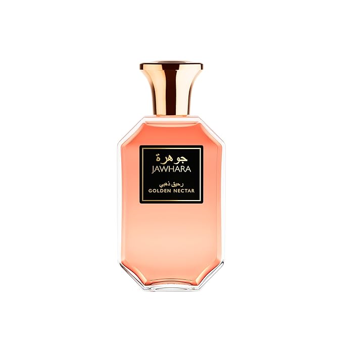 Jawhara Golden Nectar | Ambery White Eau de Parfum 3.3 fl oz | Notes of Bergamot, Vanilla Flower, Ylang-Ylang and Musk | Long Lasting | Everyday Wear | Travel Size